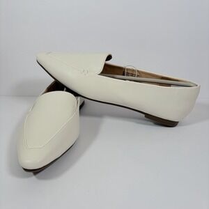 A New Day Women's Ivory Pointed Loafer Flats Size 10 Memory Foam Insole